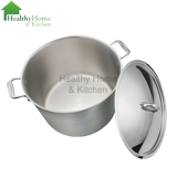 MC2 20 Quart Stock Pot with Lid Off mc2 20 quart stock pot with lid off